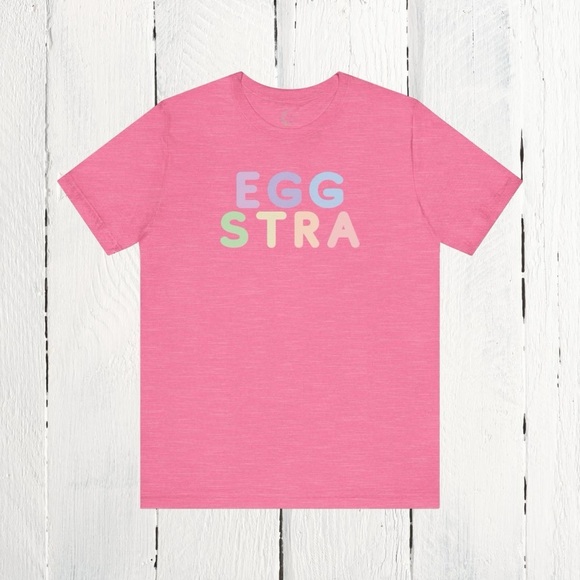 Bella Canvas Tops - Unisex, adult size Large, Eggstra, pink, Bella Canvas brand